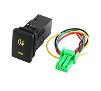 Interruttore fendinebbia a 4 fili, interruttore a pulsante on-off DC 12V Interruttore fendinebbia, indicatore giallo