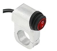 Interruttore fendinebbia per moto Interruttori In Lega Di Alluminio Per Motocicletta Interruttore Faro Manubrio 7/8" 22mm E 3 Fili Con Luce Rossa Pulsante Di Arresto Motore 12v 16A