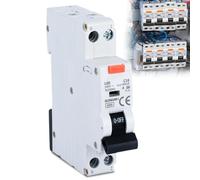 Interruttore FI/LS, interruttore di circuito FI 16 A, 30 mA. Interruttore a corrente residua, 1P+N 6 kA, interruttore FI con RCBO 16 Amp, corrente nominale RCD, 230 V, tipo A, montaggio su guida DIN,