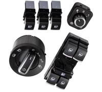 Interruttore Finestrino Compatibile Con Skoda Per Fabia Per Combi Per Octavia Per SuperB 2004-2015 6 Pezzi/kit Interruttori Fari Controllo Finestra Interruttore Sollevatore 5ND959857