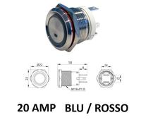 INTERRUTTORE FLAT A LED CON SPIA DI SERVIZIO - 20 AMP - 12 / 24 V - 4 MODELLI