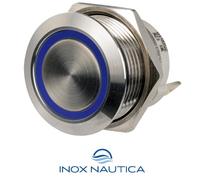 Interruttore FLAT inox ON-OFF 12V blu - BARCA GOMMONE NAUTICA