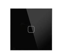 Interruttore for Luce a Parete, Interruttore a, Touch Standard, 1 Gruppo, Via, Screen for a, Pannello in Cristallo con LED(Black)