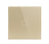 Interruttore for Luce a Parete, Interruttore a, Touch Standard, 1 Gruppo, Via, Screen for a, Pannello in Cristallo con LED(Gold)