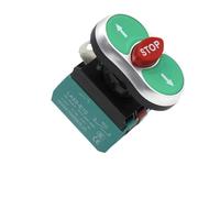 Interruttore for macchina utensile a doppio pulsante rosso e verde con freccia STOP con luce(STOP-2NO1NC,No light)