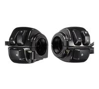 Interruttore frecce Comando Manubrio Interruttore Moto Compatibile Con Treno Notturno 2004 Per Softail 1996-2012 Interruttori Da 25 Mm Controllo E Cablaggio(Black)
