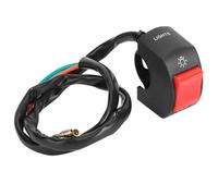 Interruttore frecce Interruttore di controllo universale del manubrio della moto Interruttore della luce lampeggiante per moto Pulsante ON OFF per diametro 7/8 pollici 22mm(Red)