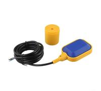 Interruttore galleggiante per pompe di pozzetto, regolatore di livello dell'acqua legato con struttura in polipropilene PP, 77 mm x 110 mm+52 mm galleggiante cavo giallo per automatico