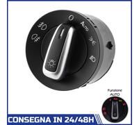 Interruttore gruppo di comando luci e fari devioluci VW GOLF SEAT cromato auto