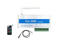 Interruttore GSM Controller SMS 4 relè Porta da garage CL4-GSM con sensore di temperatura Avviso di interruzione di corrente for dispositivi elettrici domestici(Kit4)