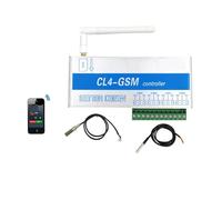 Interruttore GSM Controller SMS 4 relè Porta da garage CL4-GSM con sensore di temperatura Avviso di interruzione di corrente for dispositivi elettrici domestici(Kit2)