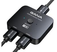 Interruttore HDMI 2.1, GANA 8K HDMI Switcher Splitter 2 in 1 uscita, supporta 4K a 120Hz, 8K a 60Hz, ad alta velocità 48Gbps alluminio compatibile con PS5/4, Xbox, Roku, Apple TV, Fire Stick