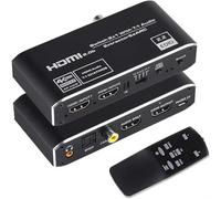 Interruttore HDMI 2x1 con estrattore audio, 4K 120Hz, HDMI 2.0b, 7.1CH EARC, telecomando