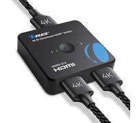 Interruttore HDMI 4K HDMI Splitter by OREI 2x1 Bi direzionale 4:4:4 8bit HDMI 2.0, HDCP 2.2, 18 Gbps, 4K @ 60Hz HDMI UltaHD Interruttore ad alta risoluzione tra 2 ingressi o display a levetta