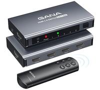 Interruttore HDMI 5 in 1 uscita 4K a 60Hz, separatore HDMI GANA con selettore remoto, compatibile con PS5/4, Xbox, Nintendo Switch, Roku, TV, Fire Stick