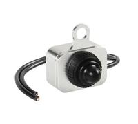 Interruttore impermeabile 12V on-off alluminio foro 6mm - Silver