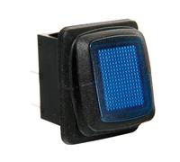 Interruttore Impermeabile LED Blu 12/24V 10A IP65 Spia Luminosa Incasso 30x22mm
