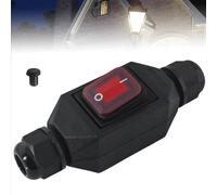 Interruttore in linea impermeabile IP66, AC220 V, 30 A, interruttore per macchina, interruttore a cavo, interruttore a pulsante per macchine, interruttore a pulsante e uscita su entrambi i lati