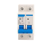 Interruttore in miniatura DZ47-63 2p con protezione delle perdite 400VAC 63A Progettazione compatta per sistemi fotovoltaici solari Agli alloggiamenti resistenti al fuoco ad alta (50a)
