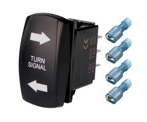 interruttore indicatori direzione, blu, 4 pin, ON OFF ON, 12V 24V, auto, camp...