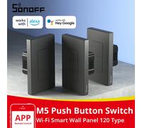 Interruttore Intelligente da Parete SONOFF M5 Matter SwitchMan, Tipo 120, Pulsante a Pressione, Pannello Smart Home Compatibile con Apple Home