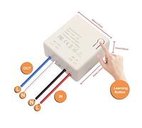 Interruttore intelligente, Interruttore intelligente wireless for la casa, pannello luminoso a parete con interruttore a relè for ventola della lampada a LED, fai-da-te(Switch)