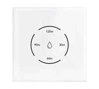Interruttore intelligente per caldaia compatibile con Tuya, pannello touch da 40 A, controllo dello scaldabagno con funzione timer e blocco di sicurezza per bambini (bianco)