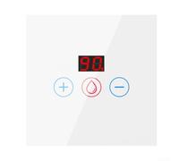 Interruttore intelligente per scaldabagno WiFi abilitato 4400 W telecomando resistente per ALEXA Voice Glass Front Energy Tracking UK Wall Box 86 mm (bianco)