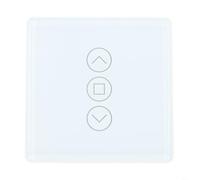 Interruttore intelligente per tapparelle | Interruttore cieco con controllo vocale con pannello touch in vetro 2.5D | Per calibrazione di precisione 1-100% | Automazione timer per Tuya per Smart Home