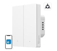 SONOFF M5-2C-80W Interruttore intelligente, Smart interruttore a parete, pulsanti meccanici, interruttore temporizzatore, controllo vocale, compatibile con Alexa e Google Home,Compatibile Matter