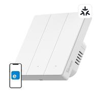 SONOFF M5-3C-86W Interruttore intelligente, Smart interruttore a parete, pulsanti meccanici, interruttore temporizzatore, controllo vocale, compatibile con Alexa e Google Home,Compatibile Matter