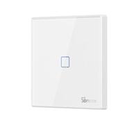SONOFF T2EU1C-RF Pulsante 86 Tipo Pannello a parete Telecomando RF wireless 433 MHz appiccicoso, Controllo a due vie,nessun cablaggio richiesto, batteria necessaria (non inclusa), 1 gruppo