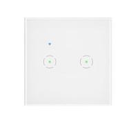 Interruttore intelligente Tuya Smart Home - Miratic doppio incasso con telecomando tramite app compatibile con Alexa e Google Home (bianco)