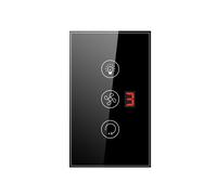 Interruttore Intelligente Tuya Wi-Fi per Ventilatore, Luce, Caldaia, Scaldabagno Standard, Touch 3 In 1, Compatibile con Alexa e Home, Spina