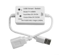 Interruttore intelligente USB per controller WiFi Tuya - Modulo relè di controllo vocale per Alexa Google Home - Telecomando wireless per ventole con luci LED