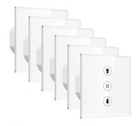 Interruttore intelligente Wi-Fi per tapparelle e persiane ALLEVOI CS01 6 pezzi, compatibile con Alexa Google Assistant, App Smart Life, 80 x 80 mm