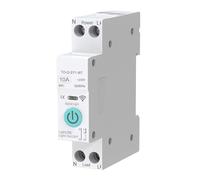 Interruttore intelligente WiFi, 1P+N 10A 230V Interruttore di controllo remoto wireless per la casa intelligente Timer Controllo vocale Compatibile con Smart Life TUYA APP Montaggio su guida DIN