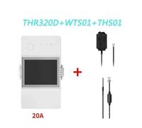 Interruttore intelligente WiFi TH Elite 16A/20A con display LCD, modulo di monitoraggio della temperatura e dell'umidità, modulo di automazione domestica intelligente(TH320D WTS01 THS01)