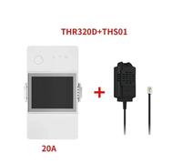 Interruttore intelligente WiFi TH Elite 16A/20A con display LCD, modulo di monitoraggio della temperatura e dell'umidità, modulo di automazione domestica intelligente(TH320D THS01)