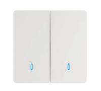 Interruttore intelligente wireless Luce 433Mh pannello a parete Telecomando Mini ricevitore relè 220 Lampada luce LED Ventilatore(2 Button Transmitter)