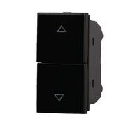 Interruttore interbloccato doppio saliscendi, tapparelle, avvolgibili, nero, Compatibile Con BTicino Axolute, frutti, interruttori, pulsanti, deviatori, Per Placche originali e compatibili