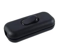 Interruttore intermedio nero, 3 poli (2) alloggiamento e contatti con viti, 6 A, 250 V, interruttore a filo con bilanciere ON/OFF adatto per LED