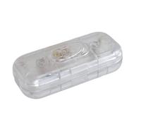 Interruttore intermedio trasparente, 3 poli (2) alloggiamento e contatti con viti, 6 A, 250 V, interruttore con bilanciere ON/OFF adatto per LED