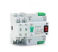 Interruttore inverter solare, interruttore scatola Interruttore di trasferimento automatico ATS doppio SMGQ263 110 V/230 V 16 A-63 A for uso domestico, montaggio su guida da 35 mm(AC220V 32A)