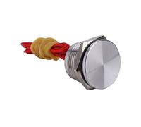Interruttore IP68 Interruttore a scatto momentaneo impermeabile 16/19/22 mm Interruttore a sfioramento piezoelettrico con reset automatico in metallo - / Standard: acciaio inossidabile)(19mm piezo swi