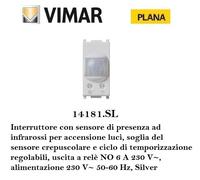 INTERRUTTORE IR A RELE' 230V VIMAR PLANA SILVER 14181.SL.