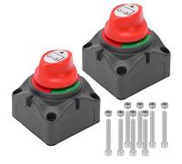 Interruttore Isolatore Batteria,2 Pezzi 12V-24V Interruttore Stacca Batteria,Sezionatore Batteria,Interruttore Di Isolamento Della Batteria Per Auto,Camion,Barche,Yacht,Camper