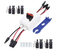 Interruttore Isolatore Fotovoltaico PV Solar, 32A DC1200V, 2 Ingressi 2 Uscite, IP66 Impermeabile - Alta Resistenza, Sicurezza con Blocco, Per Impianti Fotovoltaici e Sistemi Off