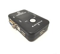 Interruttore KVM a 2 porte USB 2.0, dispositivo di condivisione del computer 1080P Interruttore a chiave rapida per controllo PC doppio con supporto VGA