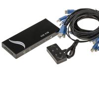 Interruttore KVM HDMI - USB - 4 Porte Completo, Fornito Con Cavi E Telecomando